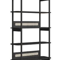 Estante Industrial 6 Prateleiras Pés Madeira Arlo A10 Nero-preto - Mpozenato - 6