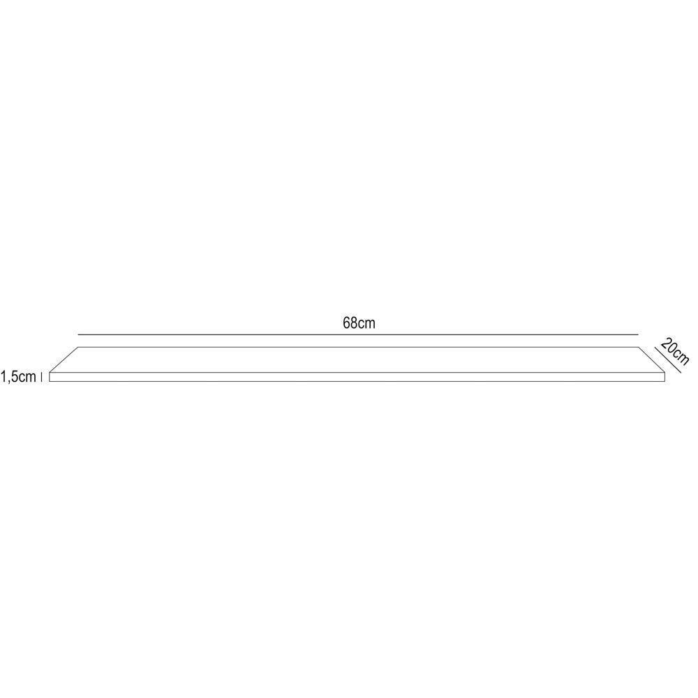 Prateleira Flutuante De Quarto Infantil Kit 4 Suporte Invisível 68cm Yara Preto - Lumil - 4