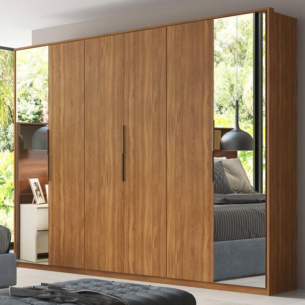 Guarda Roupa Casal 6 Portas 2 Com Espelhos 6 Gavetas Atrice D02 Amendola Touch - Mpozenato - 2