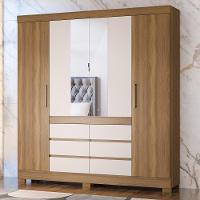 Guarda Roupa Casal 4 Portas 6 Gavetas Cadis D02 Amendola-off White - Mpozenato - 2