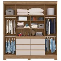 Guarda Roupa Casal 4 Portas 6 Gavetas Cadis D02 Amendola-off White - Mpozenato - 3