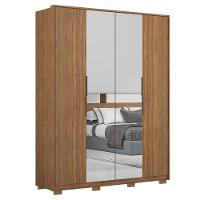 Guarda Roupa Casal Com Pés 4 Portas 2 Com Espelhos Attore D02 Amendola Touch - Mpozenato - 1