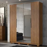 Guarda Roupa Casal Com Pés 4 Portas 2 Com Espelhos Attore D02 Amendola Touch - Mpozenato - 2
