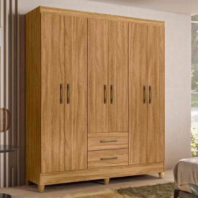 Guarda Roupa Casal Paraná M07 6 Portas de Bater 2 Gavetas Freijó Mpozenato