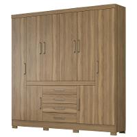 Guarda Roupa Casal 8 Portas 4 Gavetas New Realce D02 Amendola Touch - Mpozenato - 1