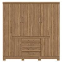 Guarda Roupa Casal 8 Portas 4 Gavetas New Realce D02 Amendola Touch - Mpozenato - 2