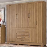 Guarda Roupa Casal 8 Portas 4 Gavetas New Realce D02 Amendola Touch - Mpozenato - 3
