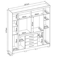Guarda Roupa Casal 8 Portas 4 Gavetas New Realce D02 Amendola Touch - Mpozenato - 5