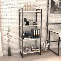 Kit 3 Estante Livreiro Prisma Estilo Industrial 60cm 4 Prateleiras C08 Snow - Mpozenato - 3