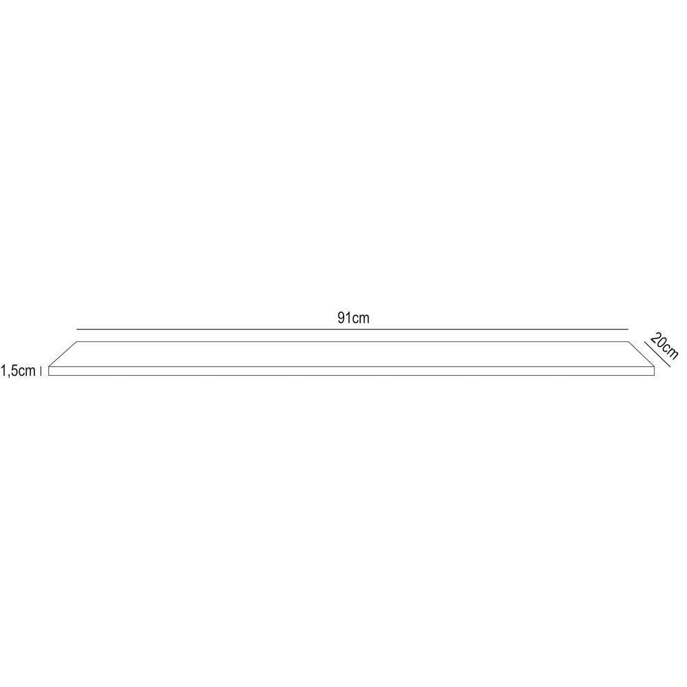 Prateleira Flutuante Para Lavanderia Kit 4 Suporte Invisível 91cm Yara Branco - Lumil - 4