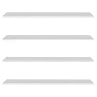Prateleira Flutuante De Quarto Adulto Kit 4 Suporte Invisível 68cm Yara Branco - Lumil - 1