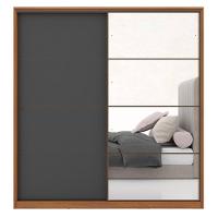 Guarda Roupa Casal 2 Portas 1 Com Espelho 3 Gavetas Belga D02 Amendola-grafito - Mpozenato - 5