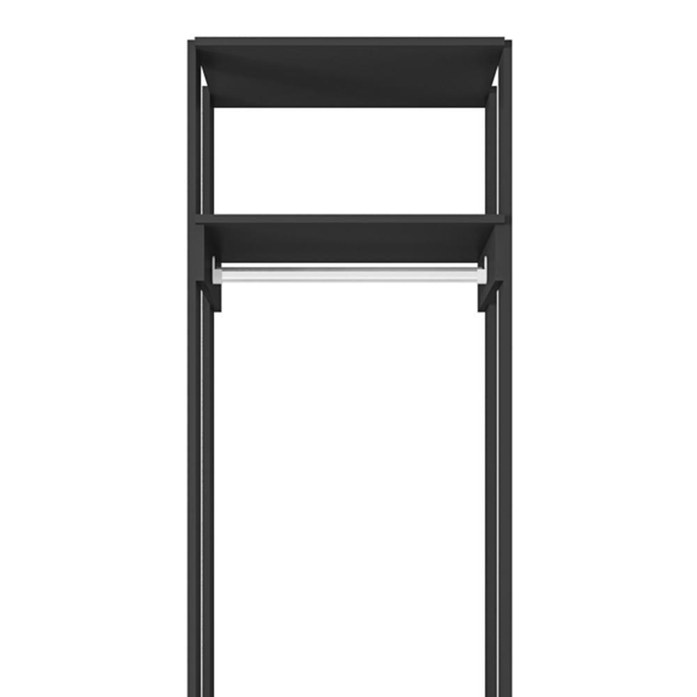 Módulo Guarda Roupa Closet Com 2 Gavetas Titan Preto Velluto - Móveis Leão - 3