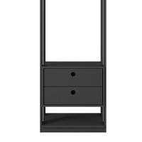 Módulo Guarda Roupa Closet Com 2 Gavetas Titan Preto Velluto - Móveis Leão - 2