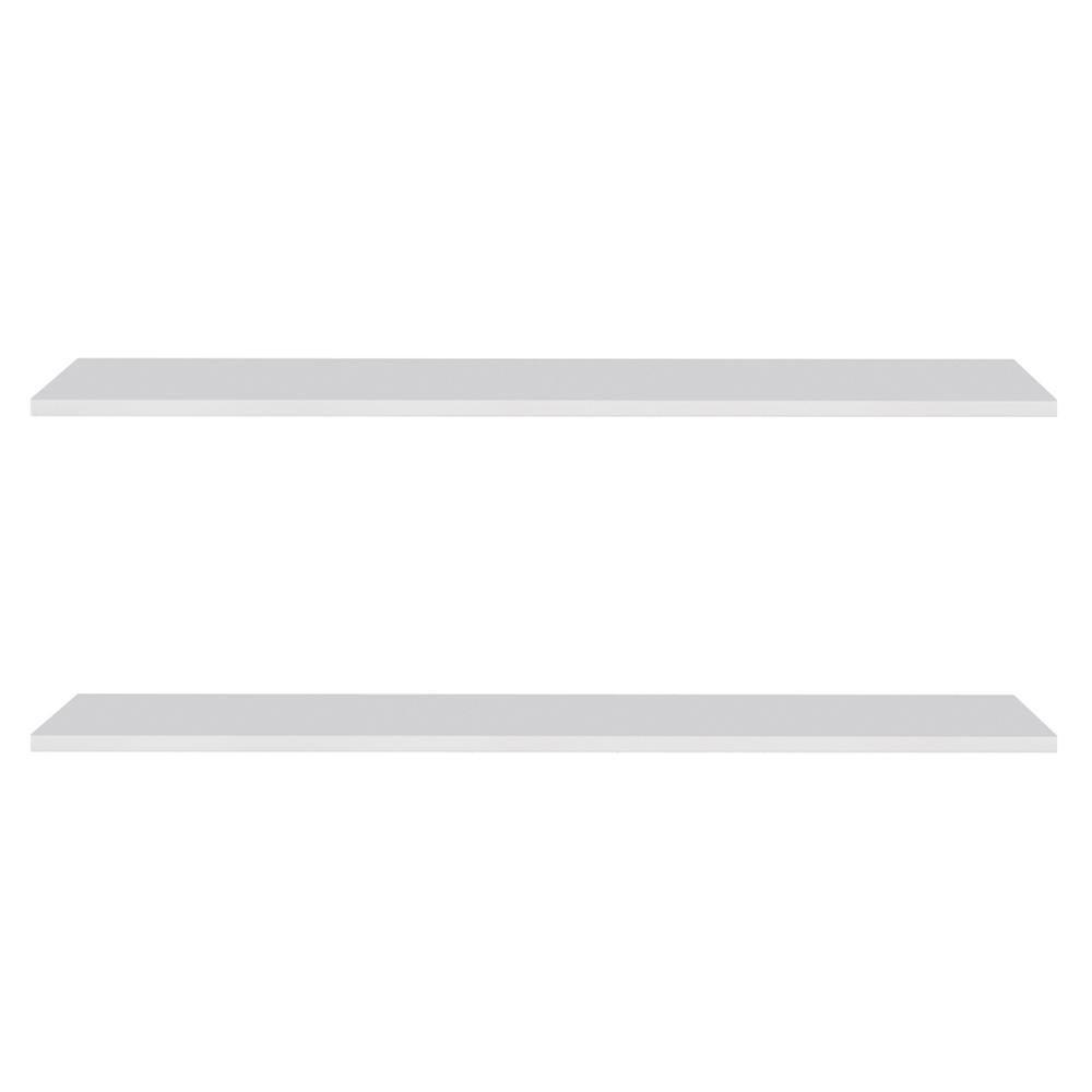 Prateleira Flutuante Para Lavanderia Kit 2 Suporte Invisível 91cm Yara Branco - Lumil - 1