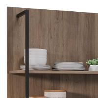 Prateleira Industrial Cozinha Dupla Com Painel Flora M24 Freijó - Mpozenato - 5