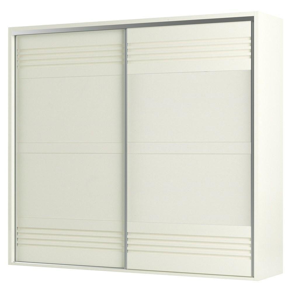 Guarda Roupa Casal 267cm 2 Portas De Correr 100% Mdf Tw603 Off White - Dalla Costa - 1