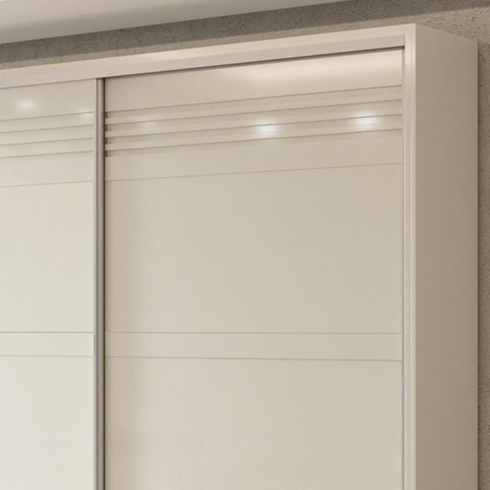 Guarda Roupa Casal 267cm 2 Portas De Correr 100% Mdf Tw603 Off White - Dalla Costa - 3