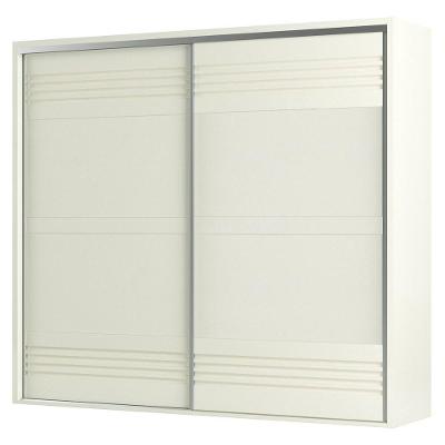 Guarda Roupa Casal 267cm 2 Portas De Correr 100% Mdf Tw603 Off White - Dalla Costa