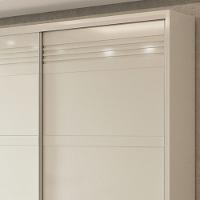 Guarda Roupa Casal 267cm 2 Portas De Correr 100% Mdf Tw603 Off White - Dalla Costa - 3