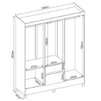 Guarda Roupa Casal Flex 6 Portas 2 Gavetas Flash Ii D02 Branco-rosa-branco - Mpozenato - 4