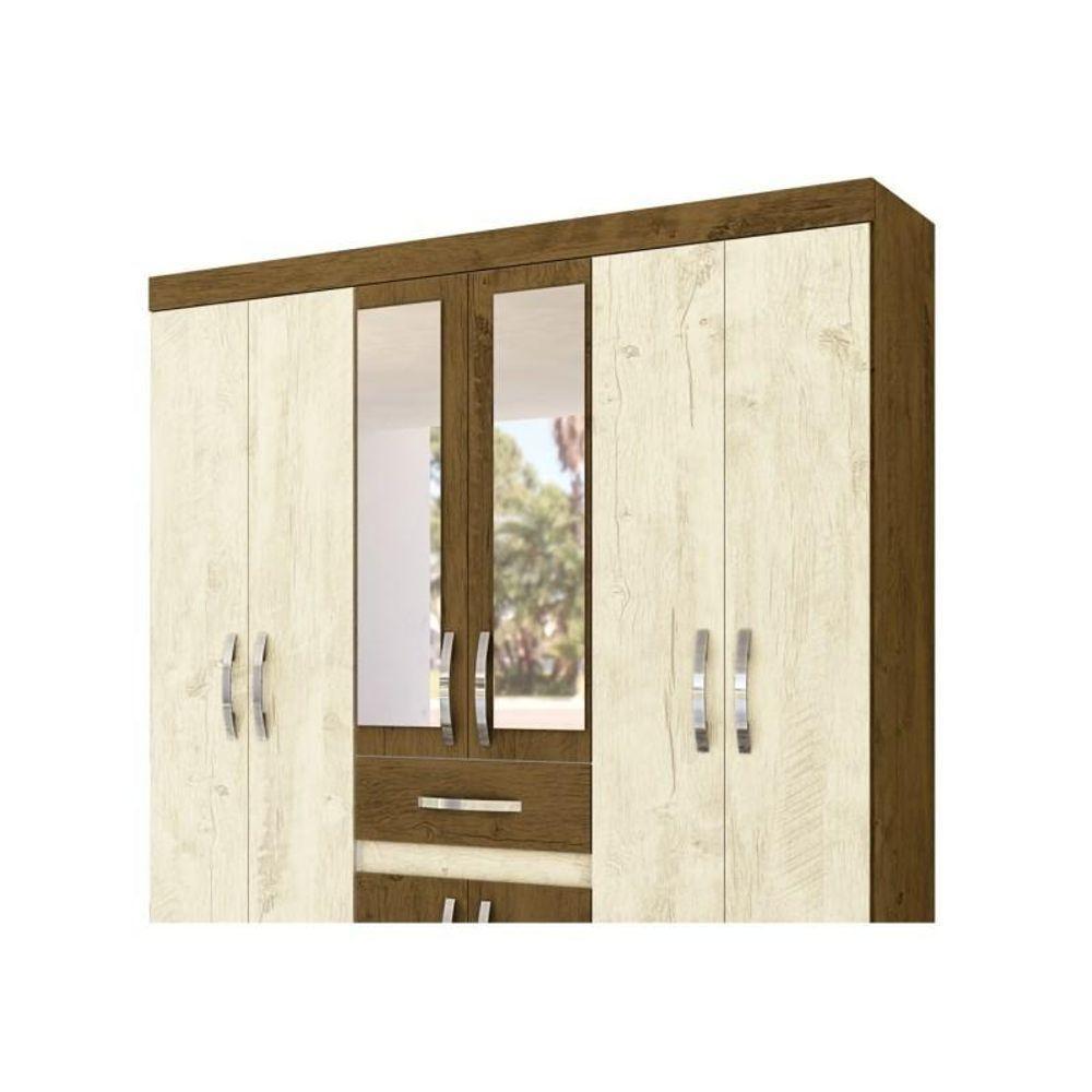 Guarda Roupa De Casal Portugal 08 Portas E Espelho Avelã-castanho - Moval - 3
