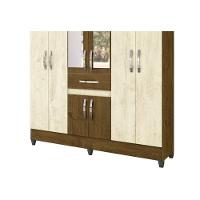 Guarda Roupa De Casal Portugal 08 Portas E Espelho Avelã-castanho - Moval