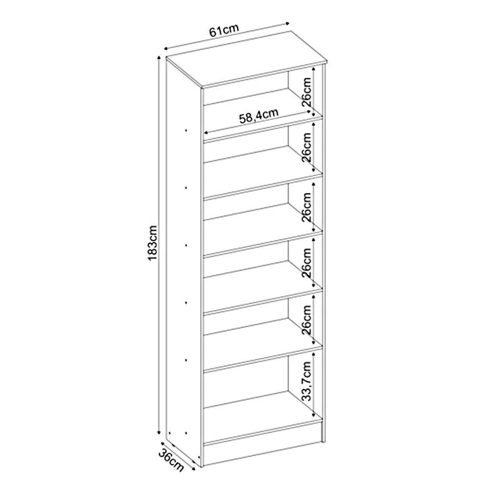 Sapateira 2 Portas 5 Prateleiras Golden D02 Branco- Mpozenato - 4