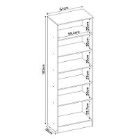 Sapateira 2 Portas 5 Prateleiras Golden D02 Branco- Mpozenato