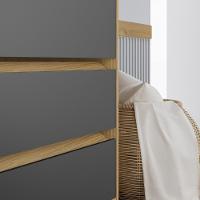 Cômoda Para Quarto 3 Gavetas 90cm Califórnia Carvalho-grafite - Incorplac - 9