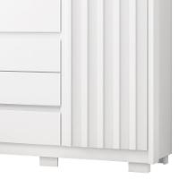 Cômoda Sapateira 1 Porta 5 Gavetas 125cm Duetto Branco - Albatroz - 7