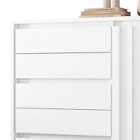 Cômoda Sapateira 1 Porta 5 Gavetas 125cm Duetto Branco - Albatroz - 8