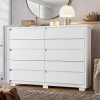 Cômoda Para Quarto 10 Gavetas 151cm Duetto Branco - Albatroz - 2