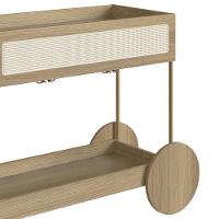 Carrinho Bar 1 Gaveta Porta Taças Pé Metal Arlo A10 Hanover-dourado - Mpozenato - 8