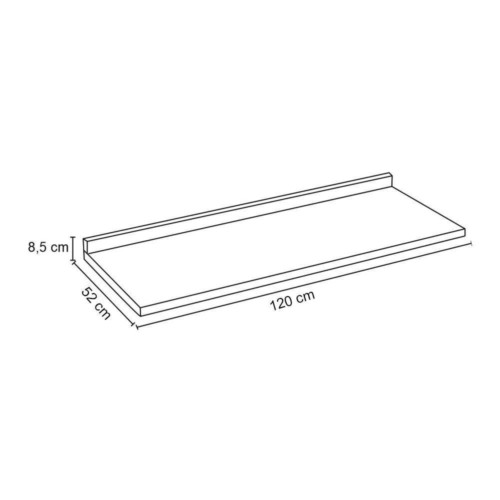 Tampo Com Vista 120cm Para Balcão D02 Amendola Touch - Mpozenato - 3
