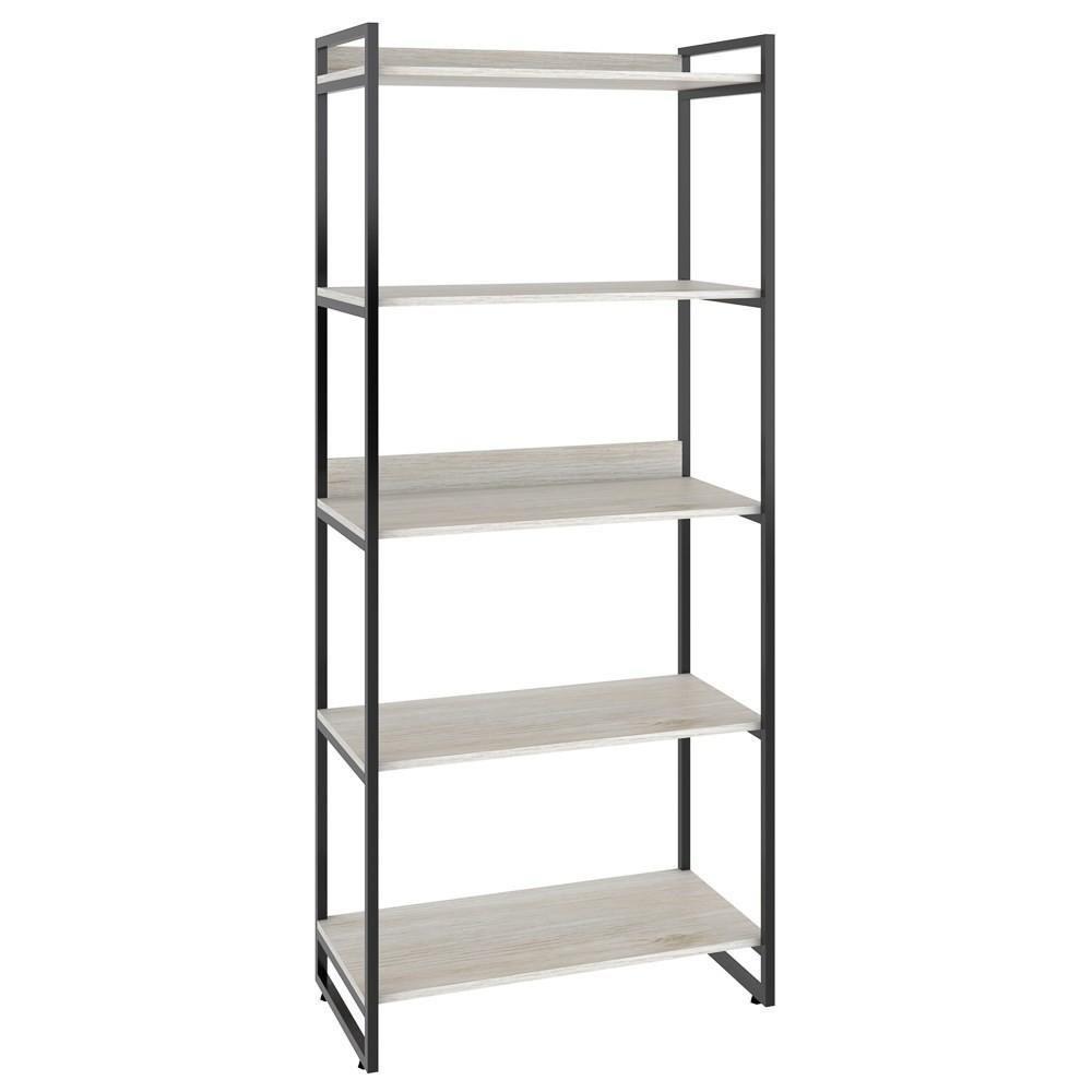 Kit 2 Estantes Livreiro Prisma Estilo Industrial 80cm 5 Prateleiras C08 Snow - Mpozenato - 6