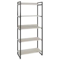 Kit 2 Estantes Livreiro Prisma Estilo Industrial 80cm 5 Prateleiras C08 Snow - Mpozenato - 6