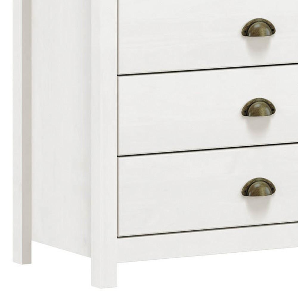 Cômoda Para Quarto 4 Gavetas Estilo Americano 80cm Lázio F07 Branco-carvalho - Mpozenato - 3