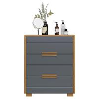 Cômoda Para Quarto 4 Gavetas 86cm Pavia M07 Freijó-cinza - Mpozenato - 3