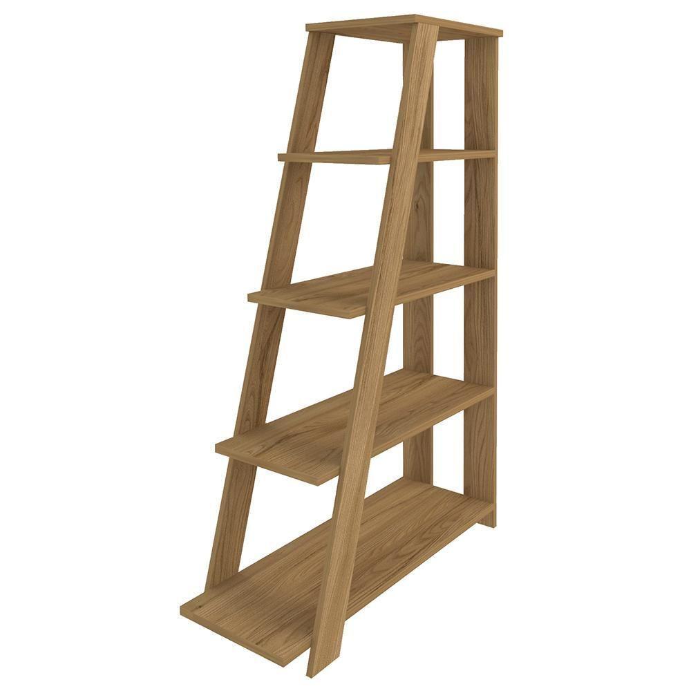 Estante Escada Multiuso Decorativa 5 Prateleiras Stela A06 Olmo - Mpozenato - 8