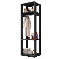 Módulo Guarda Roupa Closet Com Prateleiras Titan Preto Velluto - Móveis Leão - 1