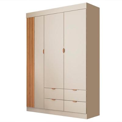 Guarda Roupa Infantil Detalhe Ripada 3 Portas Ayla Off White - Phoenix