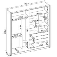 Guarda Roupa Casal 2 Portas 2 Com Espelhos 3 Gavetas Belga D02 Amendola Touch - Mpozenato