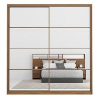 Guarda Roupa Casal 2 Portas 2 Com Espelhos 3 Gavetas Belga D02 Amendola Touch - Mpozenato - 5