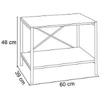 Kit 2 Sapateiras Multiuso Hall De Entrada 60cm 2 Prateleiras Padova Demolição-preto - Artefamol - 4