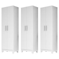 Kit 3 Armários Organizadores Multiuso íris 2 Portas Branco - Moval - 1