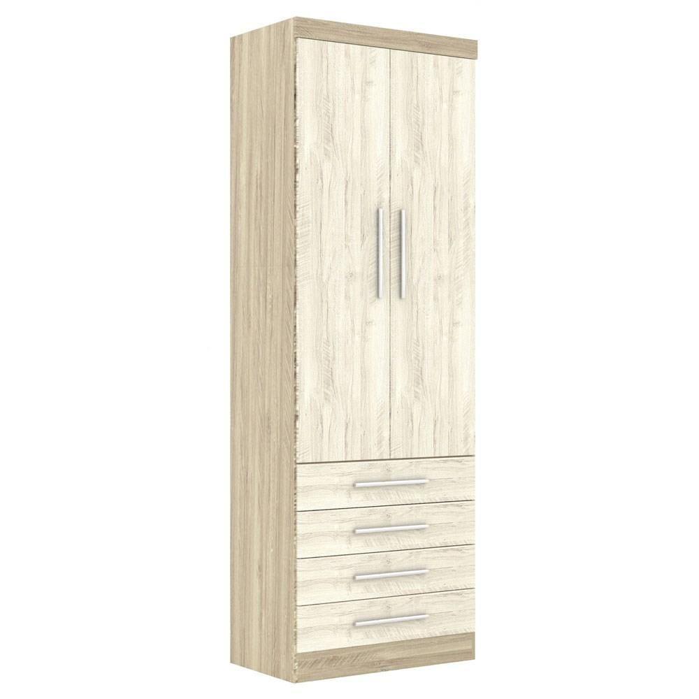 Guarda Roupa Modulado 2 Portas 4 Gavetas 191 Master Avelã Rústico-ártico Rústico - Eucamóveis - 1