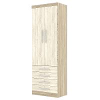 Guarda Roupa Modulado 2 Portas 4 Gavetas 191 Master Avelã Rústico-ártico Rústico - Eucamóveis - 2