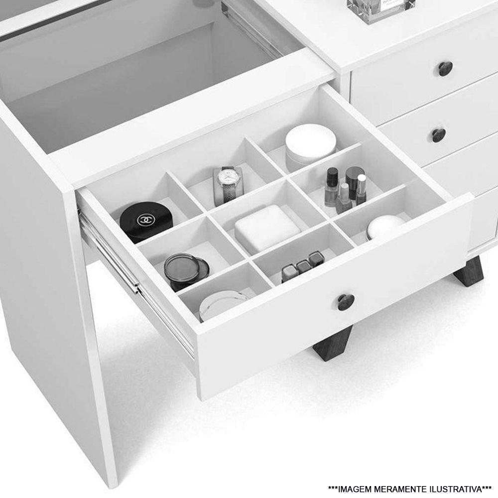 Penteadeira Camarim Com Espelho 5 Gavetas Luna Rosê - Móveis Luapa - 3