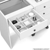 Penteadeira Camarim Com Espelho 5 Gavetas Luna Rosê - Móveis Luapa - 3